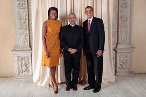 하무스오르타와 미국 대통령 버락 오바마 그리고 영부인 미셸 오바마