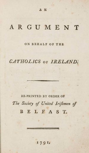 아일랜드 가톨릭 교도를 위한 논증
