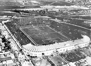 1935년 8월 15일 아르헨티나 대 우루과이 경기 중 경기장 조감도