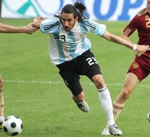 2009년 아르헨티나 국가대표팀에서 활약하는 호나스 구티에레스