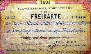 NOB 이사회 멤버 에밀 스트렐리-휘니의 1등석 무료 티켓