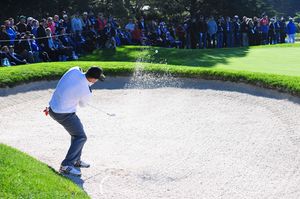 케인이 2017년 AT&T 페블 비치 프로암에서 골프를 치고 있다.