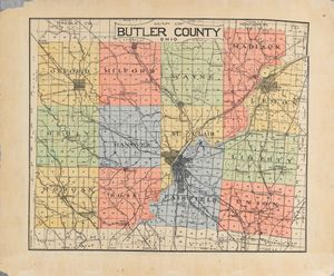 1914년 오하이오주 버틀러군 지도