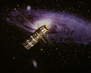 C/NOFS 탐사선의 축척 모형. NASA의 CINDI 장치가 C/NOFS에 설치되어 있다.