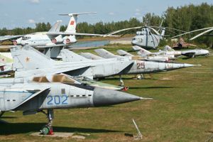 중앙공군박물관에 전시된 MiG-9부터 MiG-35.