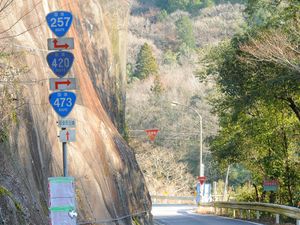 국도 제473호선과의 중복 구간 (기타시타라군시타라정 타미네, 2014년 12월)