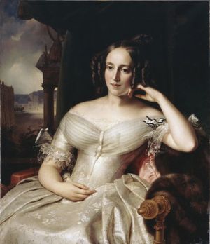 공작부인 아우구스타, 카를 요제프 베가스 작, 1838년. 클라시크 재단 바이마르, 바이마르.