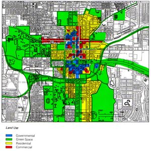 미국 탤러해시 중심부의 용도지구 계획.