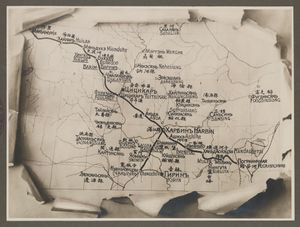  만주에서 포그라니치나야로 가는 중국 동청 철도 노선도, 약 1903–1919