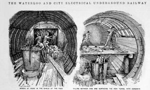 워털루 & 시티 철도에서 사용된 그레이트헤드 터널링 실드