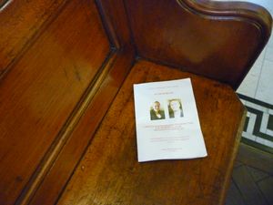 2014년 12월 19일 성 제임스 교회에서 열린 도슨과 존슨 추모식의 순서