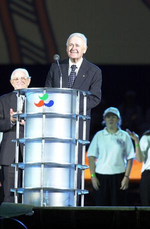 시드니에서 열린 2000년 장애인 올림픽 개막식에서 데인.