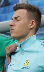 흐루스티치가 2017년 FIFA 컨페더레이션스컵에서 호주와 함께하는 모습