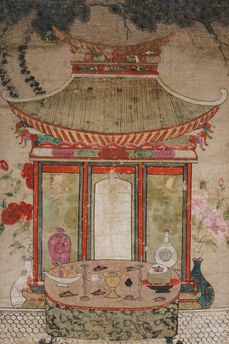 조선 초기 그림에 묘사된 제사 의식에 사용되는 제사상