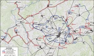 제327 활공보병연대는 바스토뉴 공방전 동안 서쪽 경계선을 지켰다.