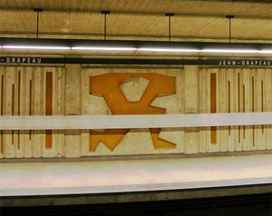 장 드라포 역의 벽화, 장 뒤몽티에 작품