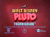 《플루토》 단편 영화 시리즈의 오프닝 타이틀.