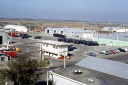 1969년 타이난 공군 기지의 소방 시설. 사진 뒤 활주로 시설