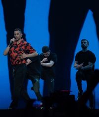 2019년 5월 유로비전 리허설에서 "Soldi"를 공연하는 마흐무드