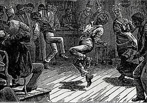 1842년 찰스 디킨스는 뉴욕시에서 열정적인 댄서를 지켜보고 그에 대한 기록을 남겼다. 이 그림은 디킨스의 책에 삽입된 삽화로, 훗날 작가들은 이 젊은이를 주바라고 추정했다.