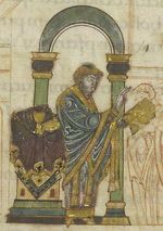 중세 필사본에 묘사된 보라색 성체포.