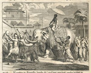 1672년경 실론의 불교 종교 축제에 대한 네덜란드 그림