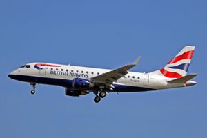 2021년에 퇴역한 전 BA 시티플라이어 엠브라에르 170