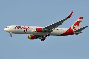 2020년 기종 퇴역 전 주로 유럽 노선에 사용되었던 전 에어 캐나다 루즈 보잉 767-300ER