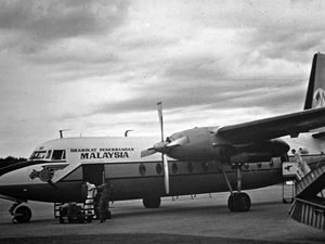 말레이시아 항공의 포커 F27은 주로 국내선에 사용되었다.