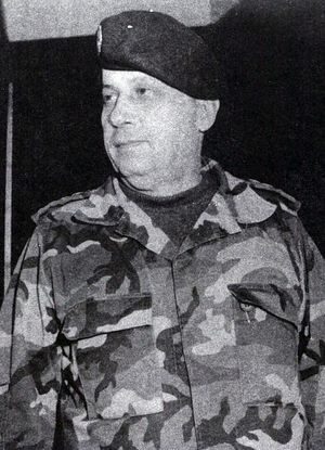 1988년 군복을 입은 미셸 아운