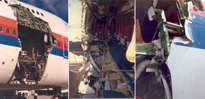 착륙 후 보이는 손상