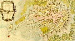 칼튼이 1747년 처음 참전한 전투인 베르겐 옵 줌. 훗날 칼튼의 아들 조지가 이곳에서 전사한다.