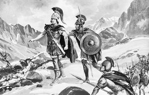 알렉산드로스 대왕과 아라코시아(기원전 329년)의 그리스 군대