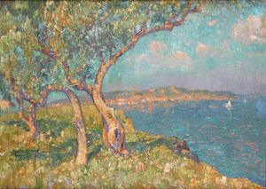 폴 르두 (1876–1943)의 생트로페 파노라마 전경