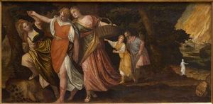 파올로 베로네세의 롯과 그의 딸들이 소돔에서 도망가는 모습 ( 빈 미술사 박물관)