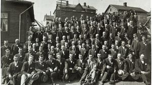 1917년 5월 총파업 당시 투르쿠 교외 마리아의 노동자 민병대.