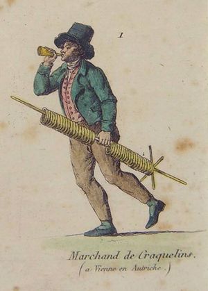 비엔나에서 시미트(rosquilla)를 판매하는 노점상