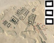 호르-아하의 무덤은 B10, B15, B19 세 개의 묘실로 구성되어 있으며, 삽입된 그림으로 보여진다. B14는 호르-아하의 아내 베네리브의 무덤일 수 있다.