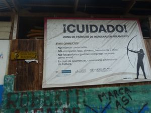 페루, 아탈라야, 마드레 데 디오스 지역의 미접촉 부족 영토 진입 경고