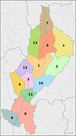 13개 군 지도