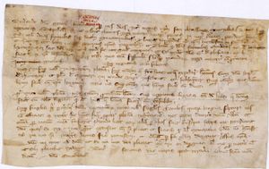 기욤 드 노가레의 자필 편지. 이 시기 그의 활동을 엿볼 수 있다.