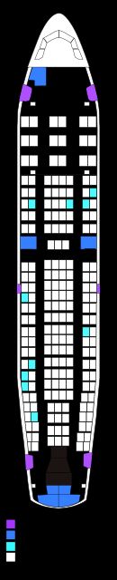 431편의 좌석 배치도, 생존자와 장비의 위치를 표시