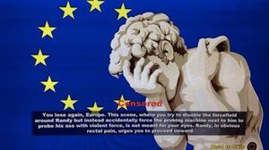 유럽 지역에서는 게임의 특정 장면이 해당 장면에서 묘사된 사건을 설명하고 시청할 수 없는 이유를 조롱하는 카드로 대체되었다.