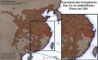 200년경 손책의 영토