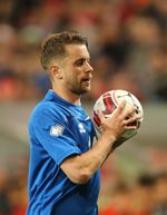 카리가 아이슬란드 대표팀에서 뛰는 모습