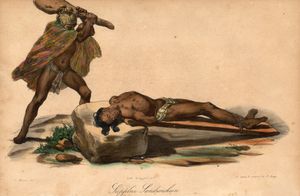 하와이 인신공양, 자크 아라고가 루이 드 프레시네의 1817년부터 1820년까지의 세계 여행에 대한 기록