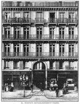 7 rue de la Paix의 워스의 상점. 상류층의 사교장이기도 했다.