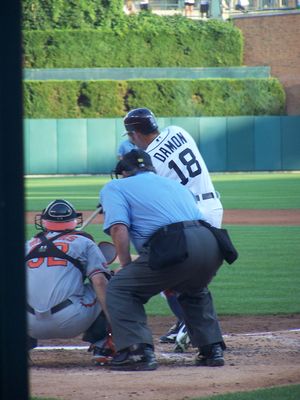 2010년 디트로이트 타이거스에서 타석에 들어선 데이먼