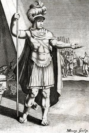 17세기 후반 제작된 판화. M. 버그가 그린 에우메네스.