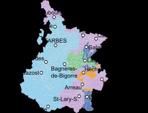 오트피레네주 지도.